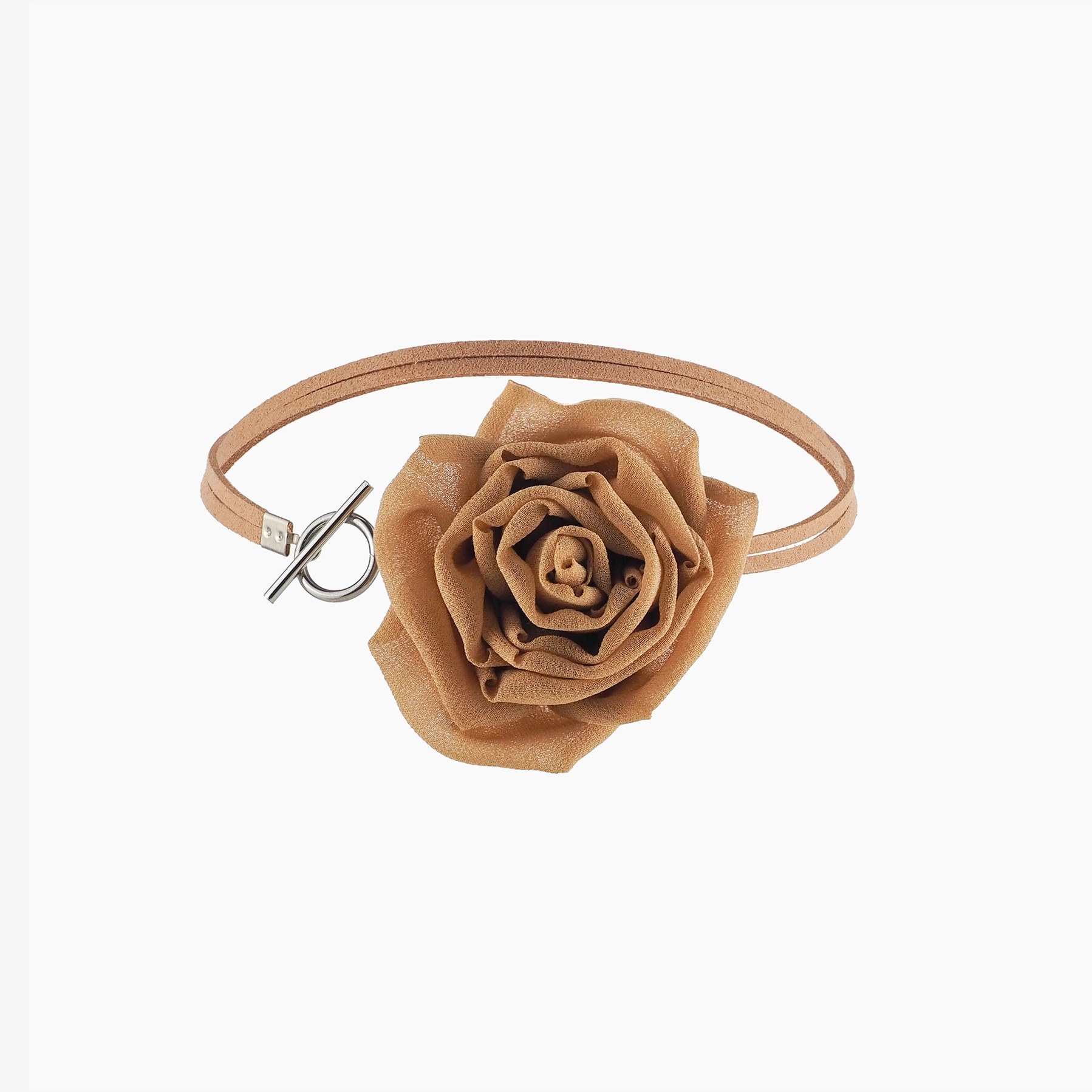 Gold_Silk_Rose_Choker_Front_Product_View