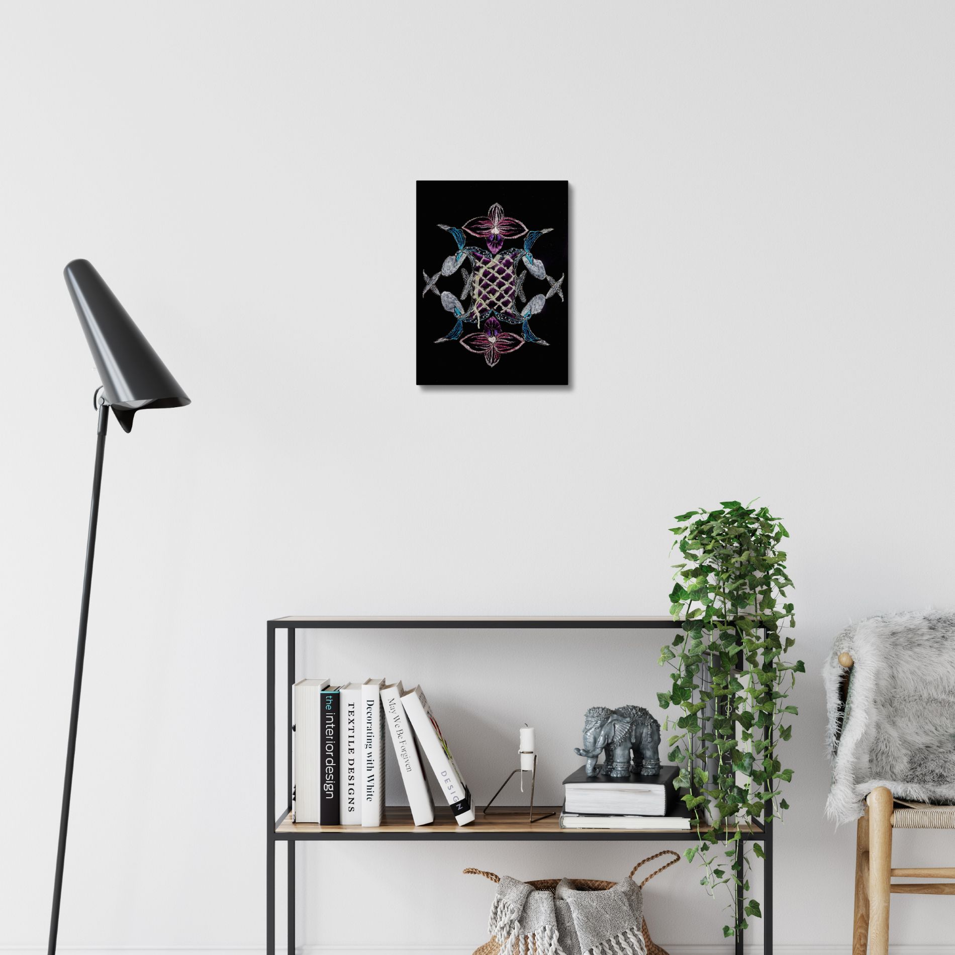 Orchid-Embroidered-Artwork-Displayed-in-Modern-Minimalist-Interior.jpg