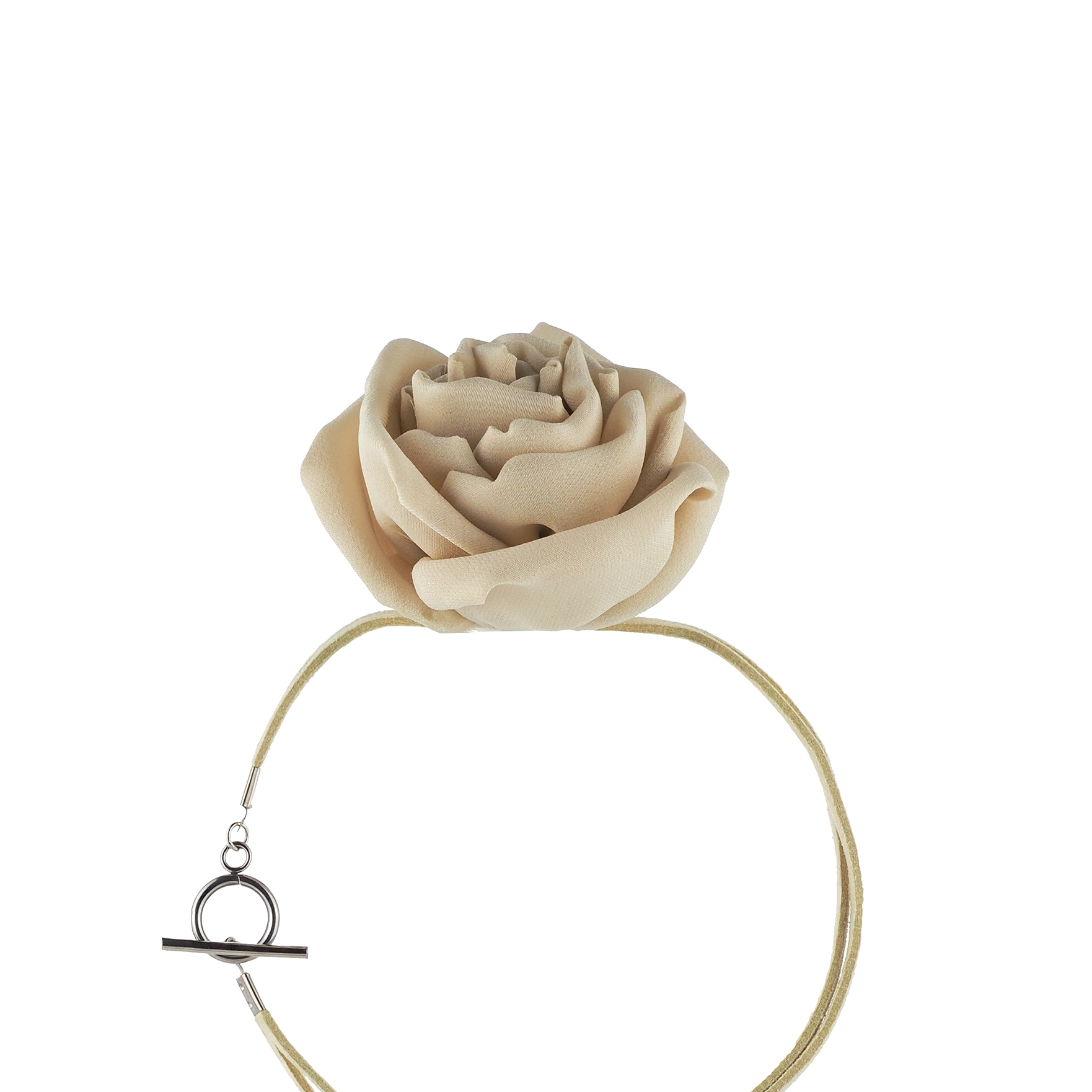 Side_View_of_Silk_Rose_Choker_Necklace_in_Soft_Beige