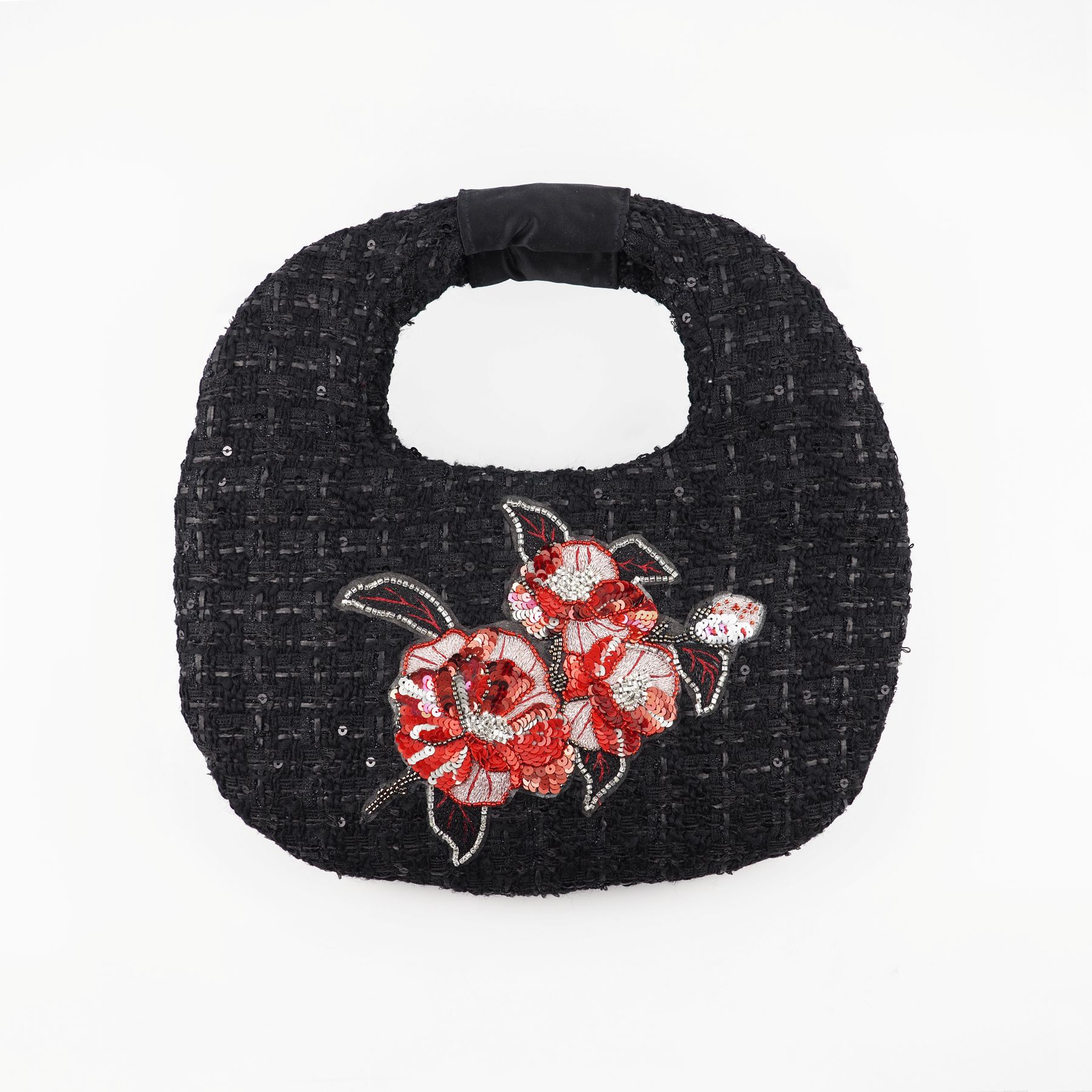 black-tweed-camellia-embroidered-bag