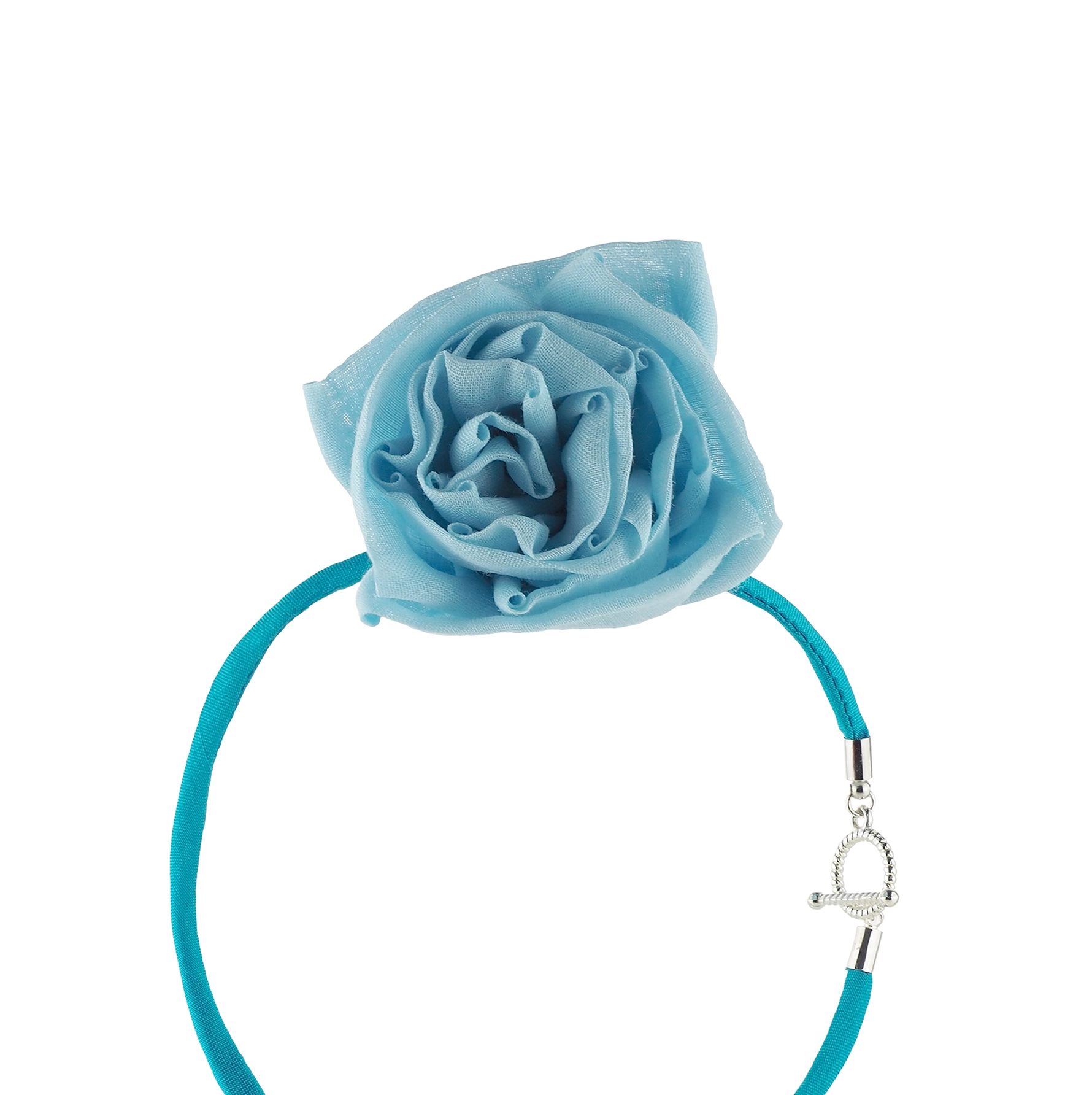 blue-silk-rose-choker-front-closeup